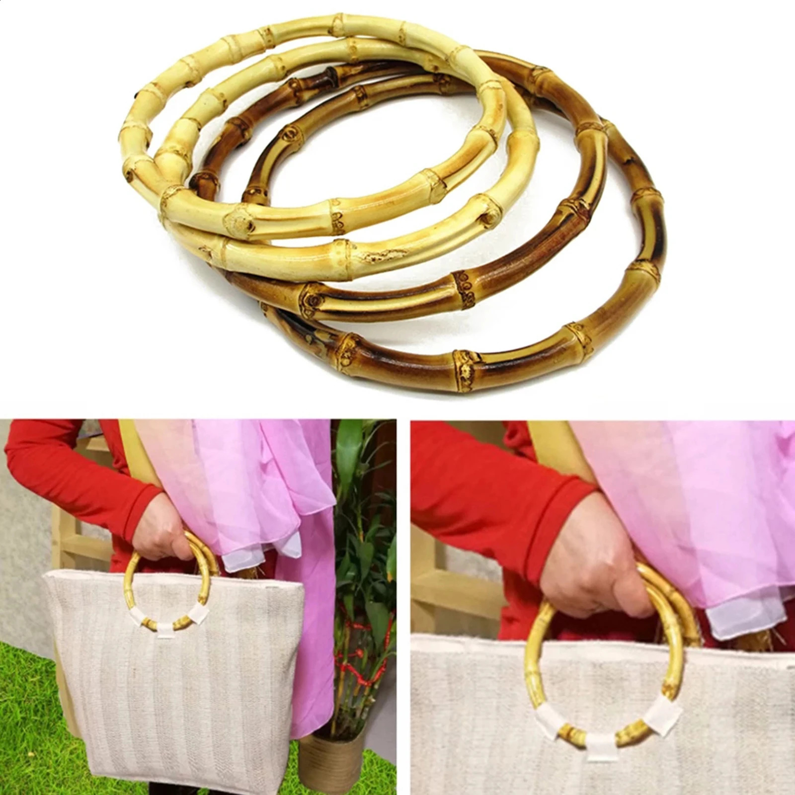 Crochet Bag Bottom Pad Pet Bag Insert Wooden Handle DIY Accessories 240821