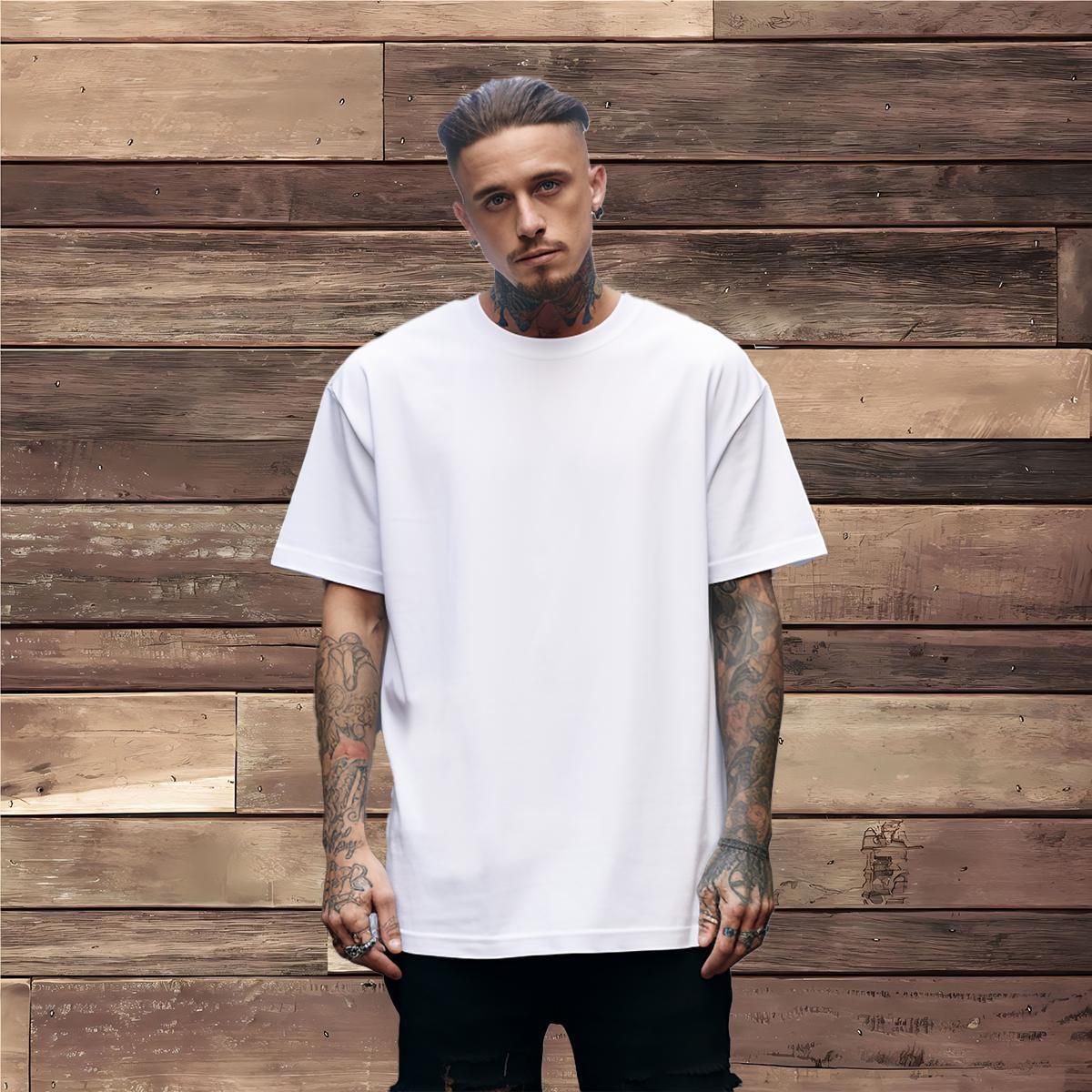 DIY Home Outdoor Men Tees man Breathable Crew Neck 100% Cotton 230g T-Shirts Loose Fit Anime Print Clothes