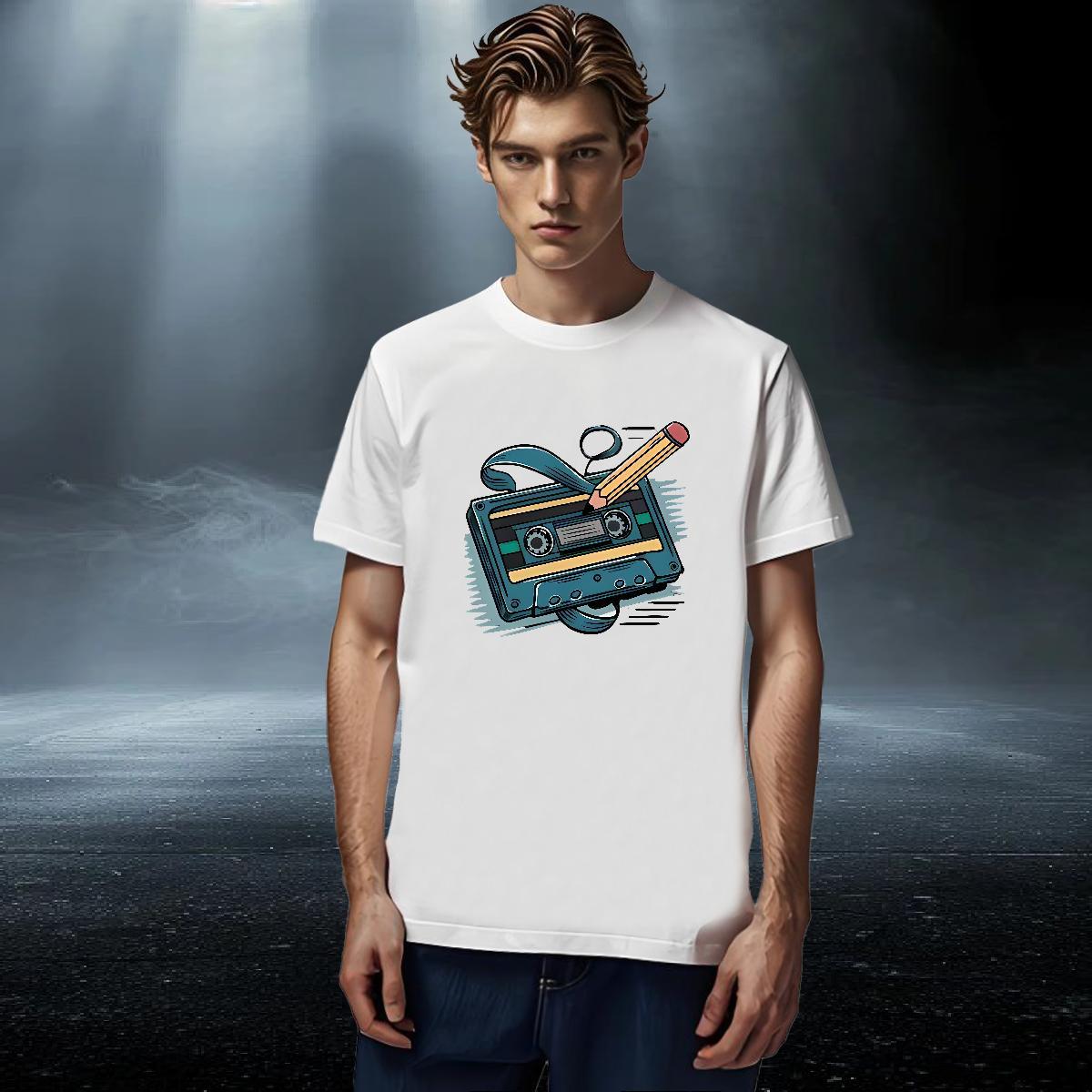 Unisex Men Tshirts Daily Outfit 230g 100% Cotton Plus Size Custom Crew Neck Breathable radio Man T Shirts 2024 Top Tees