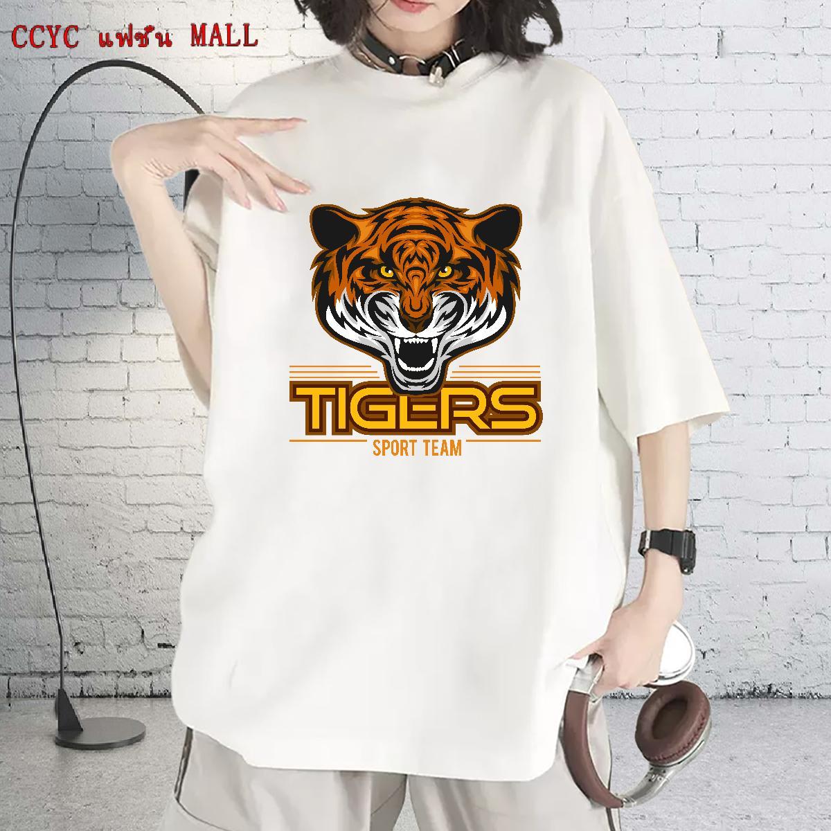 Brand T Shirt For Woman O-Neck Short Sleeve 230g 100% Cotton Woman Tshirt DIY Printed tiger Street Casual Wholesale Clothes Shirt