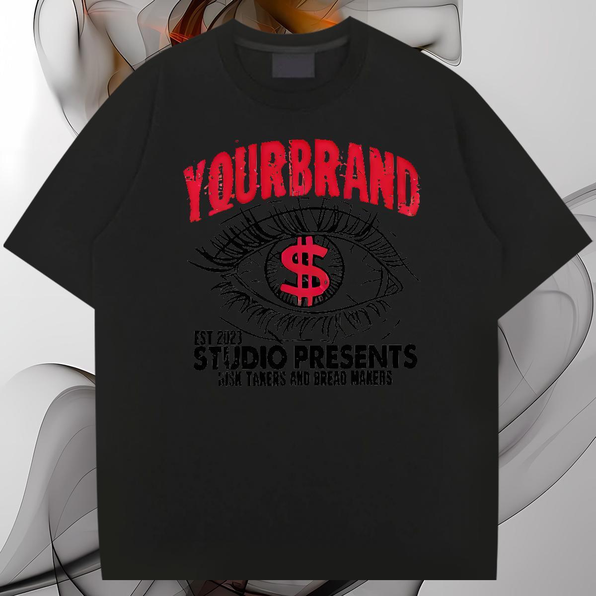 Fashion Casual High Street Hip Hop Tshirt for Man Woman eyes O Neck Short Sleeves 230g Pure Cotton T shirt High Quality Anime Print Tee Shirt