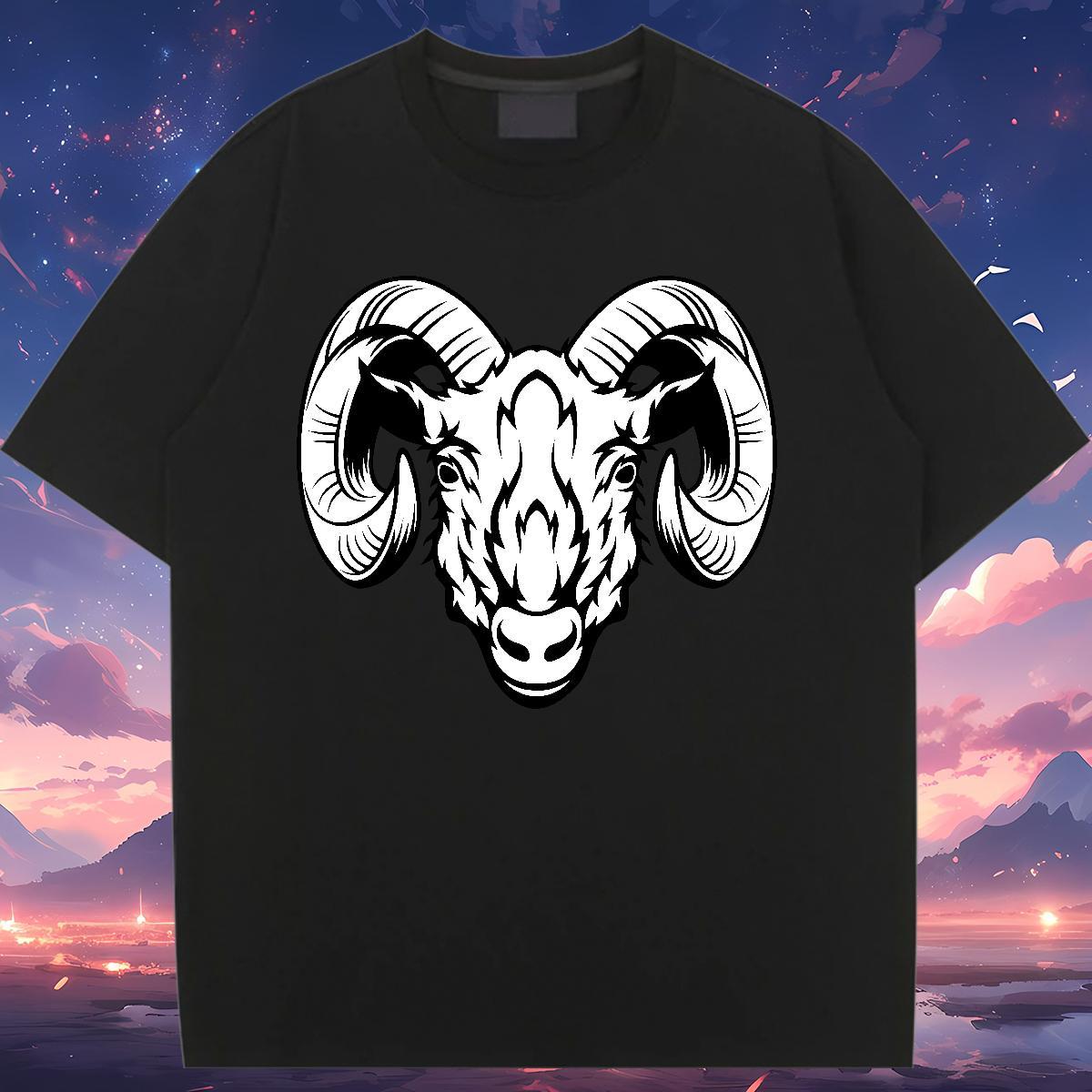 New Arrival T-Shirts for Women Crew Neck Breathable 230g 100% Cotton Lady T shirt Skull sheep Outdoor Comfortable Tees Shirts