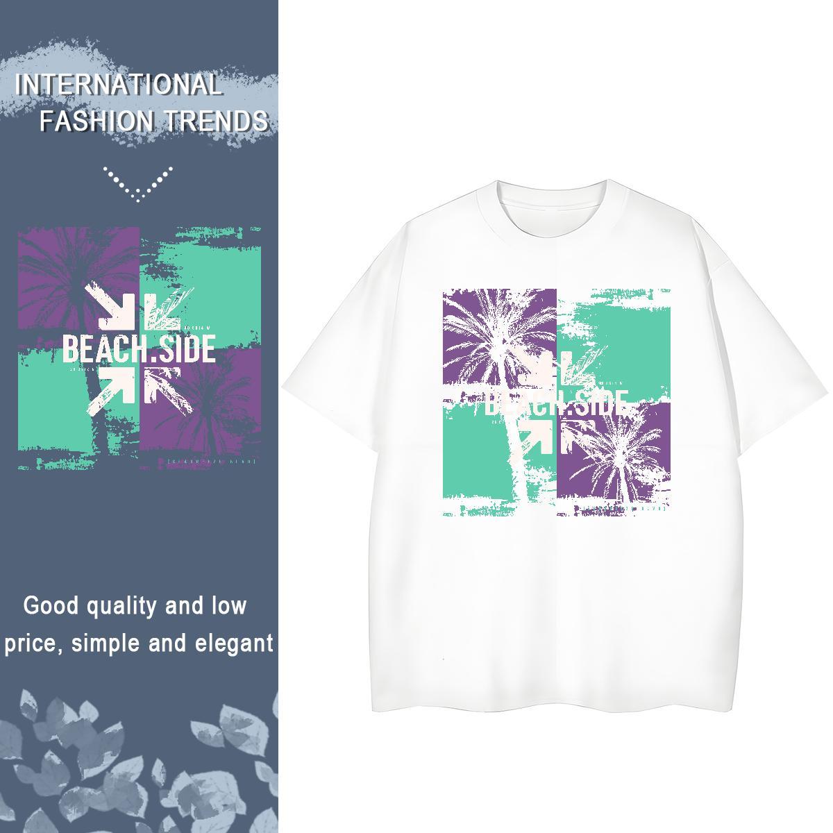 Fashion Woman T Shirts Breathable Short Sleeve 230g Cotton Women Tees DIY Printed tree Daily Outfit Nice Top Tees