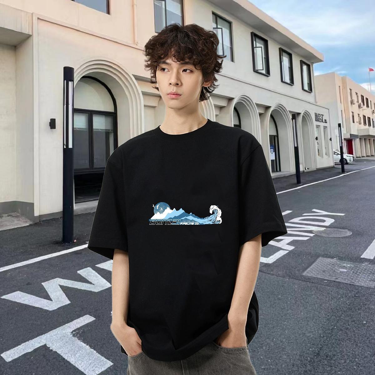 Designer Men Tshirts Hip Hop Street 230g Pure Cotton Customized Print Breathable Short Sleeve beach T Shirt For Man New Designer Tee Shirt