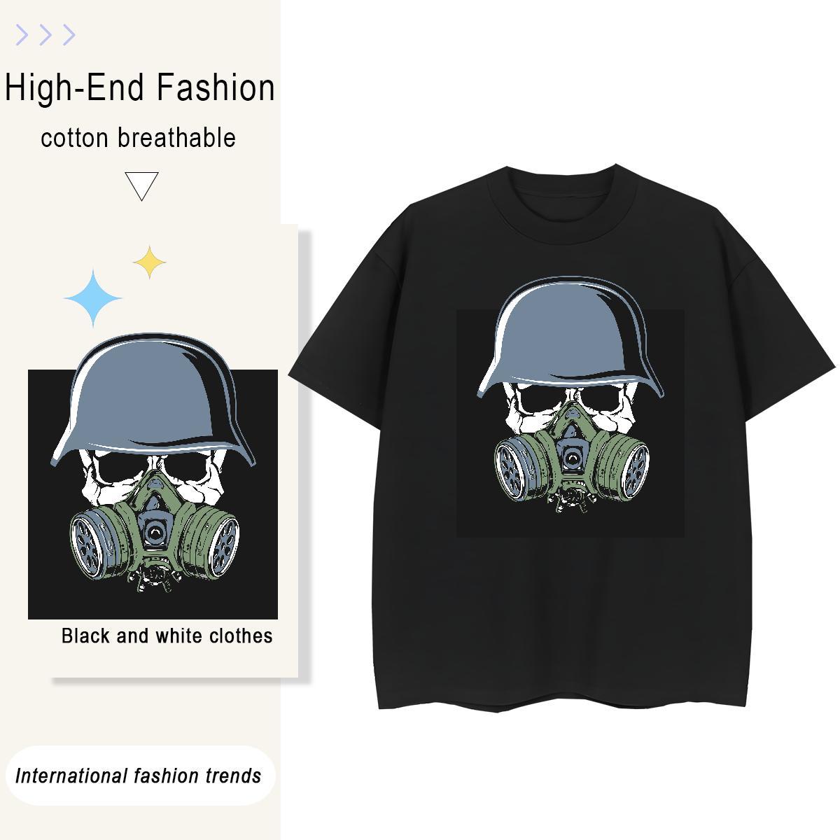 2024 T Shirts Women 230g Pure Cotton Crew Neck Breathable Home Outdoor skull Unisex Tshirts Free Shipping Custom Printed Tees Shirts