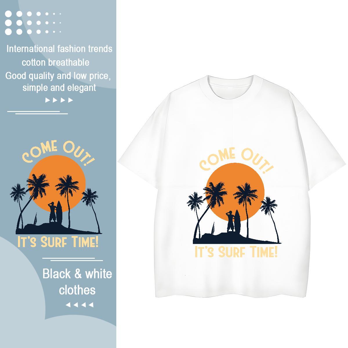 Female Couples T Shirts 230g 100% Cotton sun Street Womens T Shirts Short sleeve Soft Oversized L-4XL Top Shirts