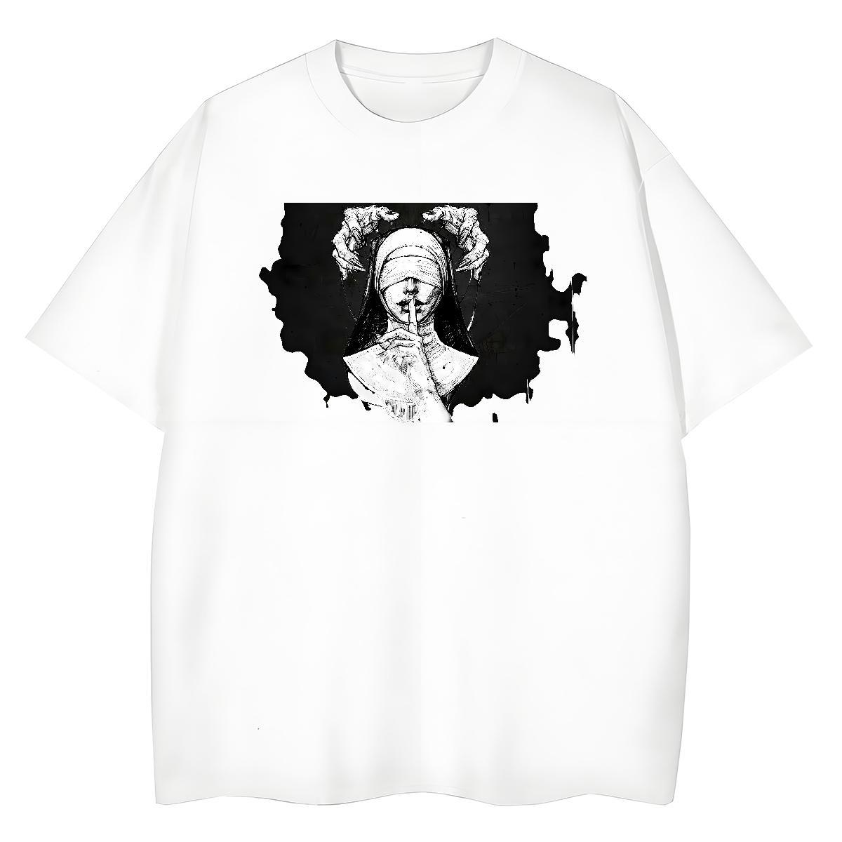 High quality Couples T Shirts 230g Pure Cotton shut up Daily Wear T-Shirts for Women Short sleeve Soft DIY Anime Clothings