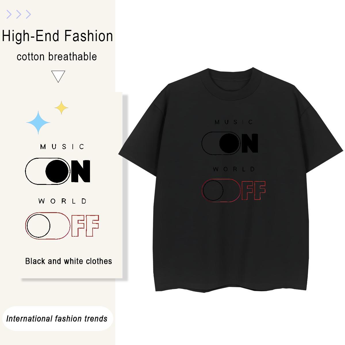 Soft Tshirt for Man Woman 230g Pure Cotton letter Street Woman T Shirts Short Sleeve O-Neck Custom Print Plus Size Tops