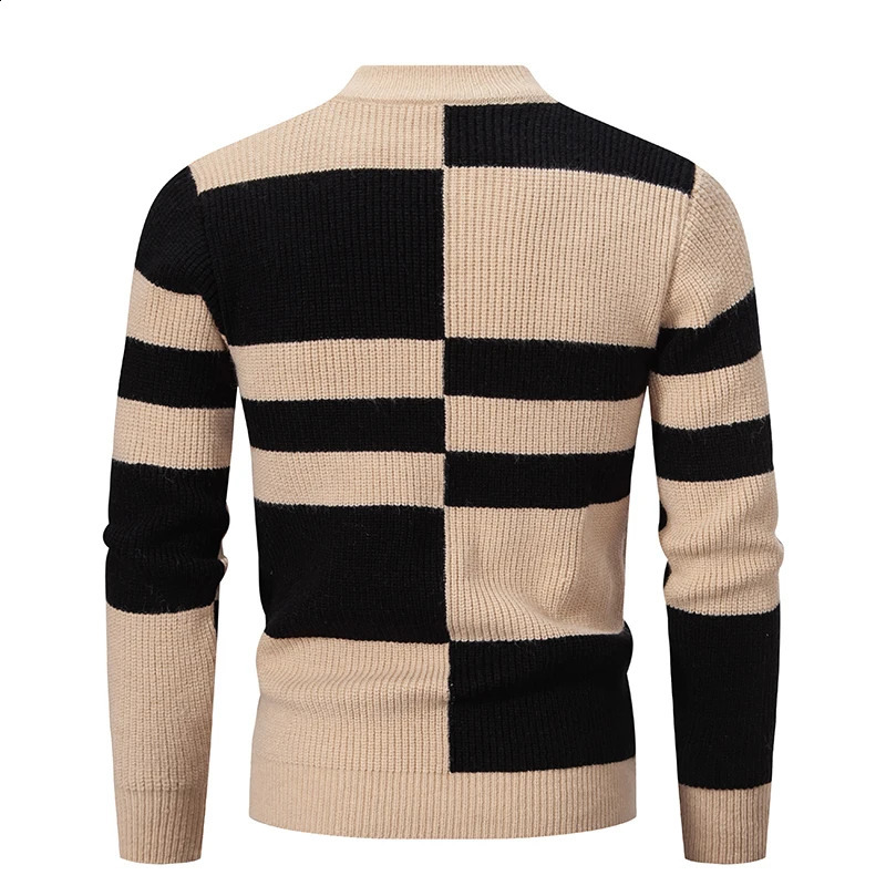 15 color autumn and winter mens warm sweater knitted with sheep wool fashionable printed style 240821