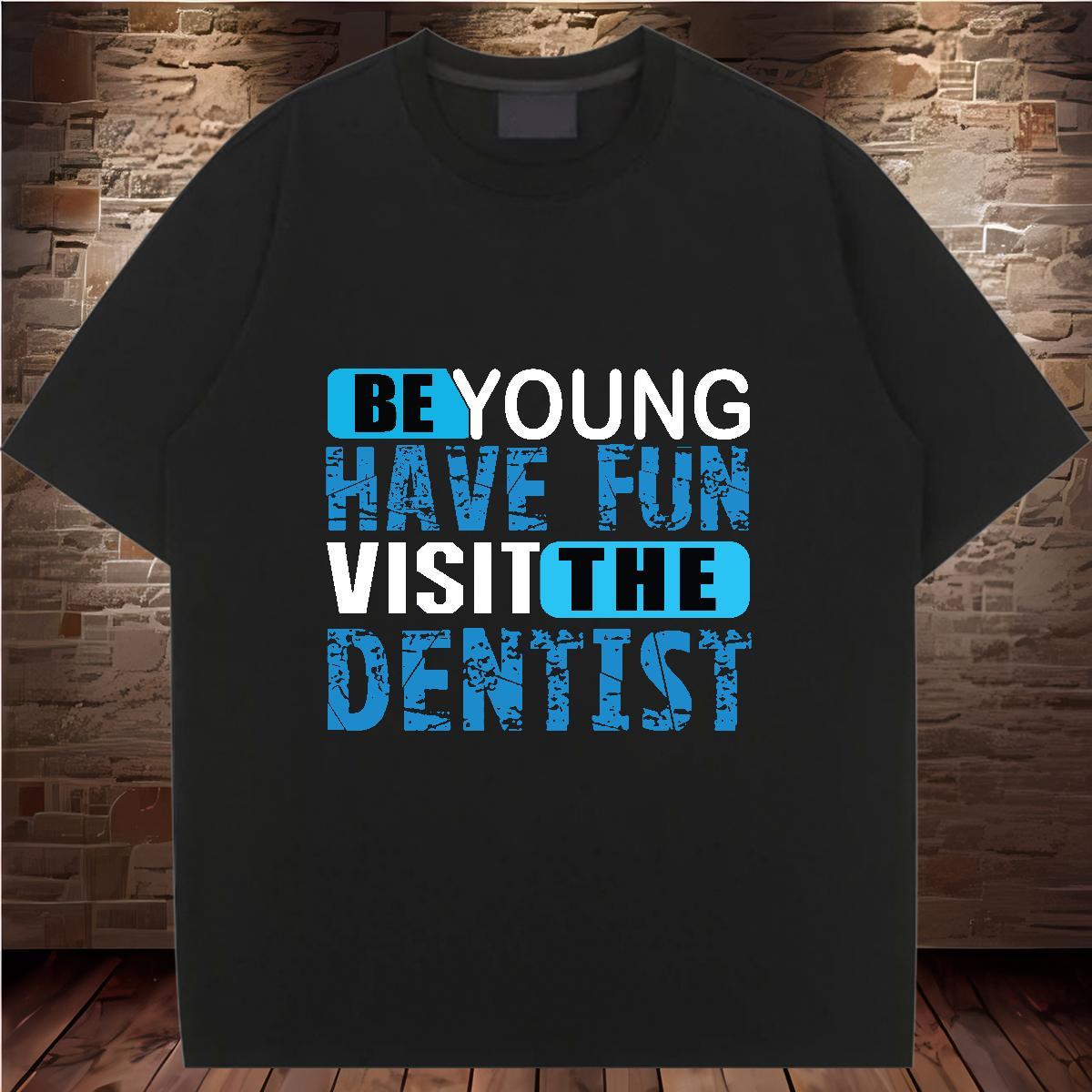 Free Shipping Unisex Tshirts 230g Cotton Denstist Casual Womens T Shirts Short sleeve Soft White Plus Size Wear