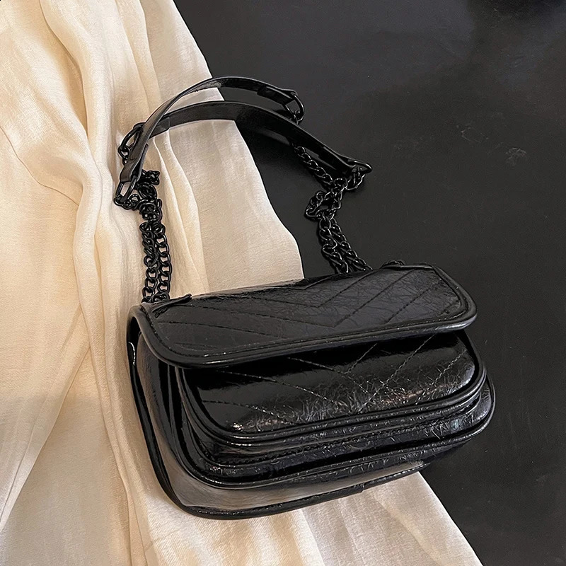 Embroidery Thread Small PU Leather Crossbody Bags For Women Sier Underarm Bag ed Womens Shoulder Handbags 240821 4e2a 4