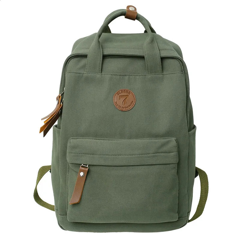 College Male Canvas Backpack Female Retro Travel Book Bag l Laptop Student Fashion Mens And Womens School Bag 240822