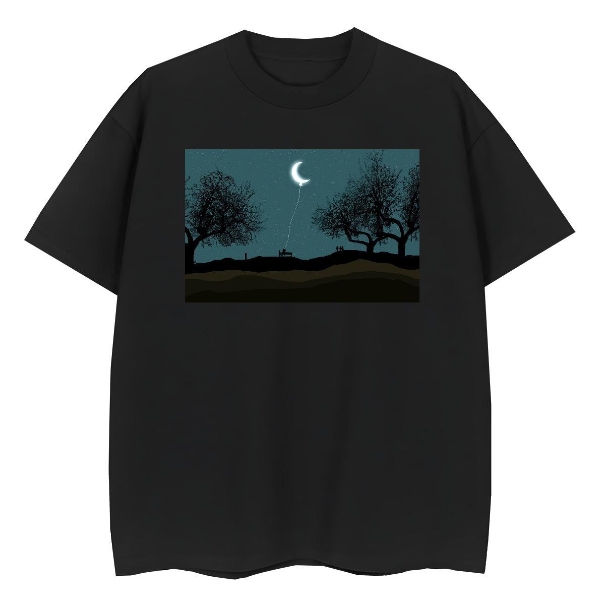 Brand T-Shirts O-Neck Short Sleeve 230g 100% Cotton Woman Tshirt Anime tree Home Outdoor 5A Clothes