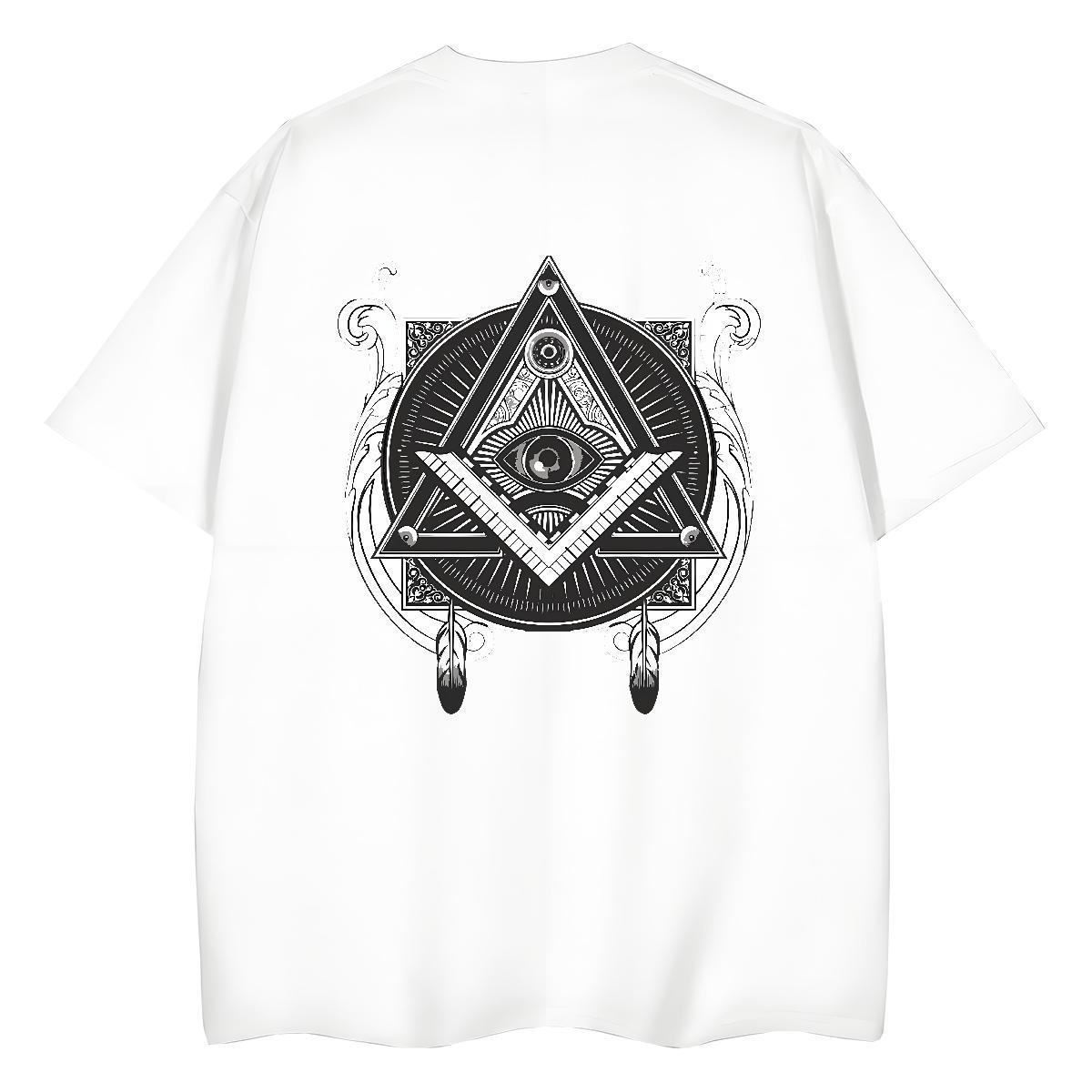 TOP Quality Womens T Shirts 100% Cotton 230g Crew Neck Breathable Street Casual eye of the devil Women Tshirts Unisex Custom Printing Clothes Shirt