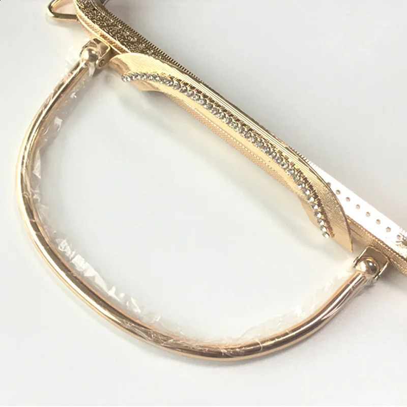 10pcs 22cm metal wallet holder used for handbag retro bag square Bossing kiss button handle DIY accessories 240821