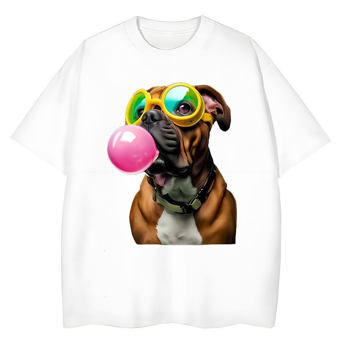 Brand Womens T Shirts Breathable Soft 230g 100% Cotton Women Tees White Plus Size dog Beach Female Polos