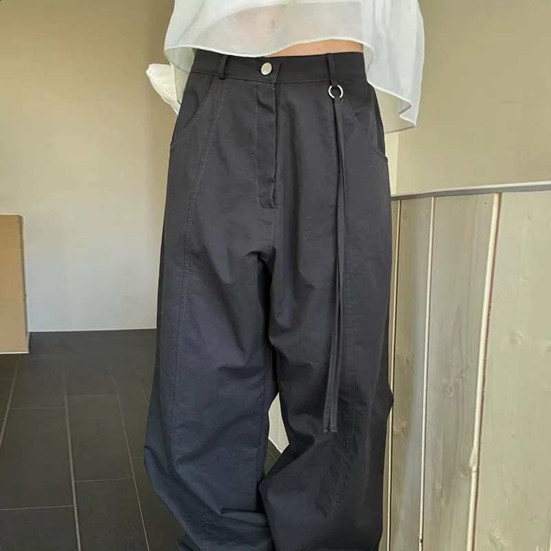 Low Waist Wide Leg Trousers Oversized Sweatpant Women Casual Korean Fashion Baggy Pants Y2k Streetwear Cargo Pant 240821