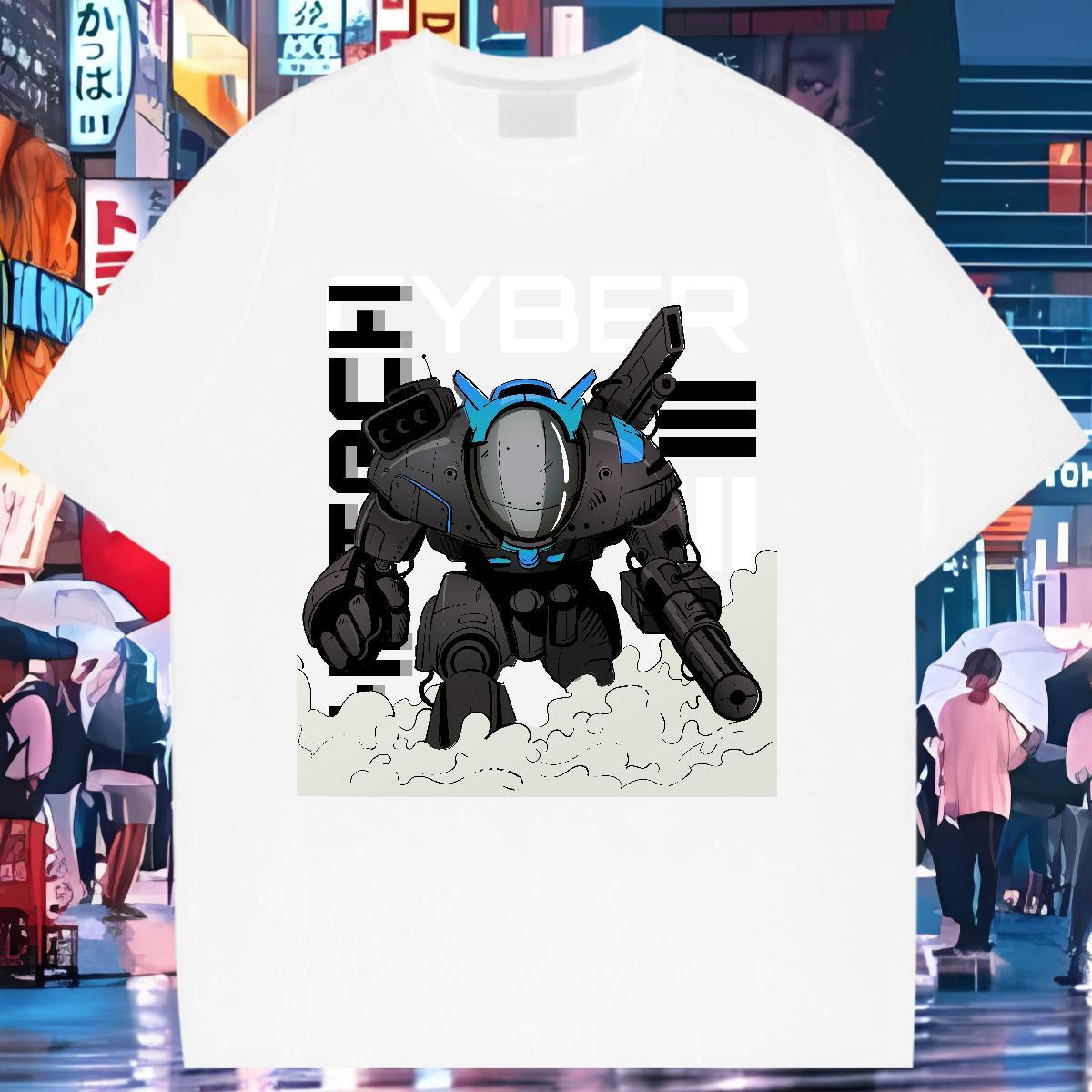 Fashion Casual T shirt Breathable Short Sleeve 100% Cotton 230g Women Tees DIY Anime ET Spring Summer Lady Clothings