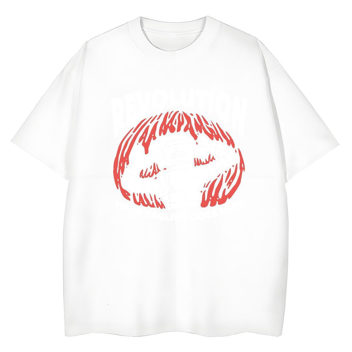 Cool Design monogram T shirt Hip Hop Street Men Tops Tees 230g 100% Cotton DIY Customized Breathable Crew Neck Black White Tee Shirt