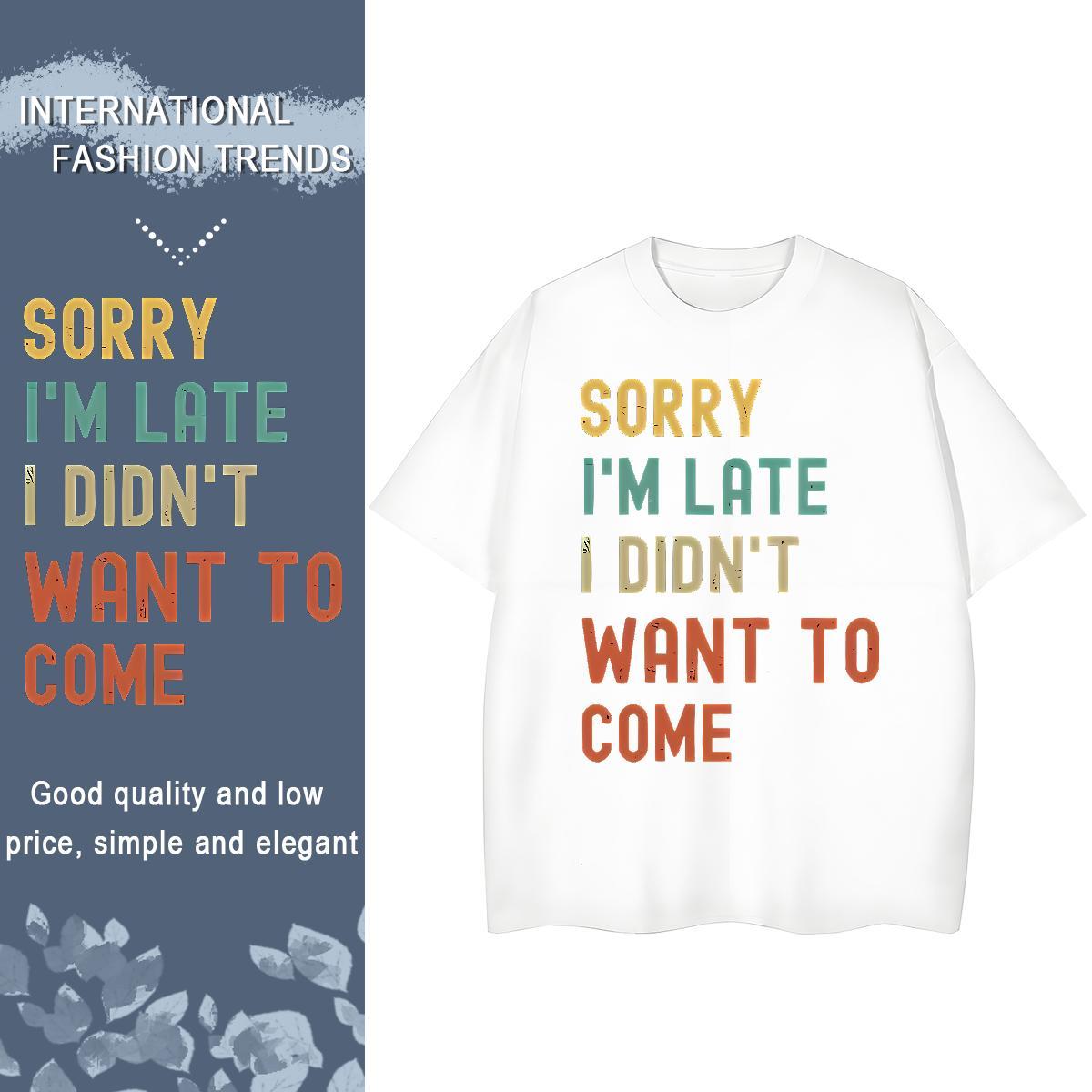 Wholesale Women Tees 100% Cotton 230g letter Casual Sport Womens T Shirts Crew Neck Anime Oversized Top Shirts