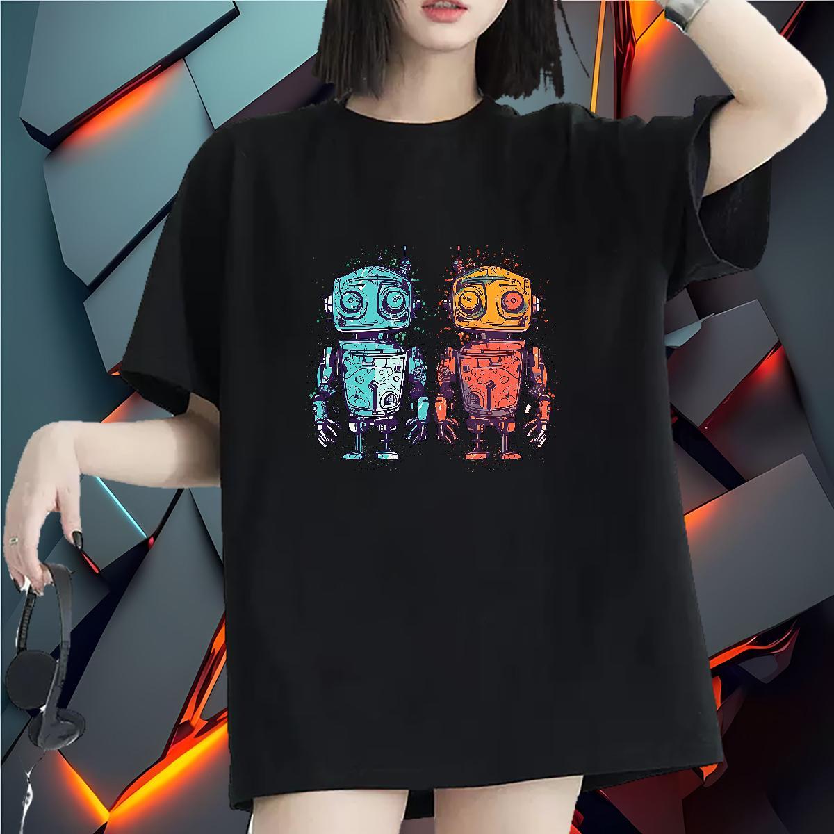 Fashion New Womens T Shirts Crew Neck Breathable 230g Pure Cotton Tshirt for Man Woman Black White ET Home Outdoor Soft Tee Shirt