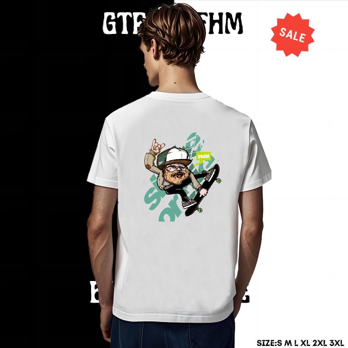 High Quality Men Tops Tees Anime Printing Street 230g Cotton Custom Print Oversized O Neck Short Sleeves skateboarding T-Shirts for Men Stylist Tops S