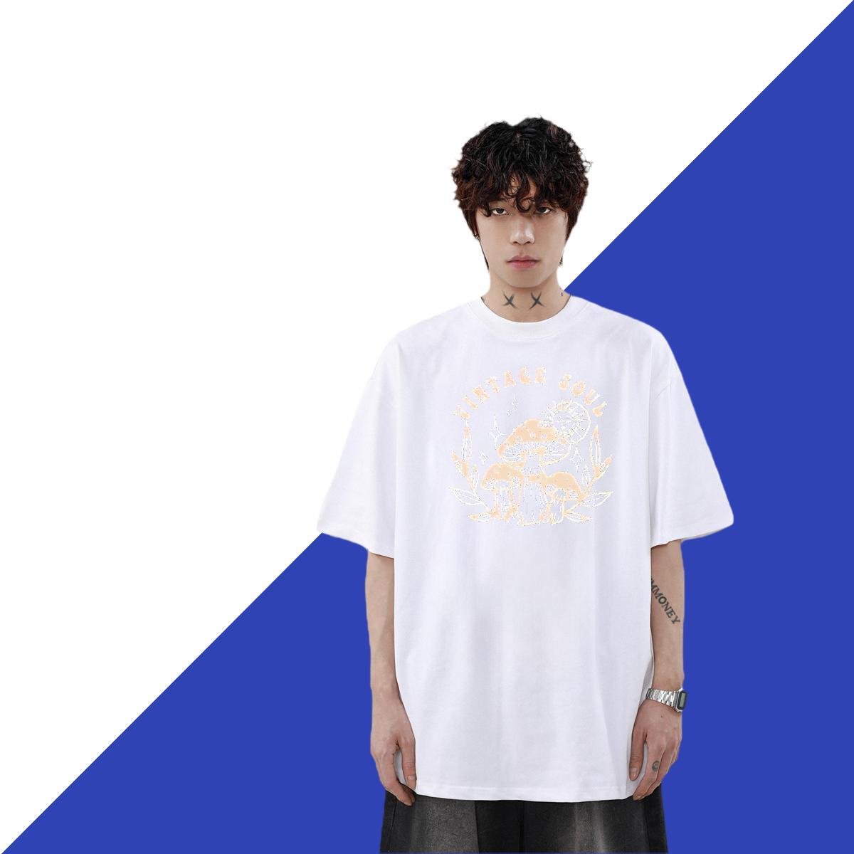 Designer Fashion Casual Beach Men Tees painting Breathable 230g Cotton Man T Shirts Brand DIY Printed Tee Shirt