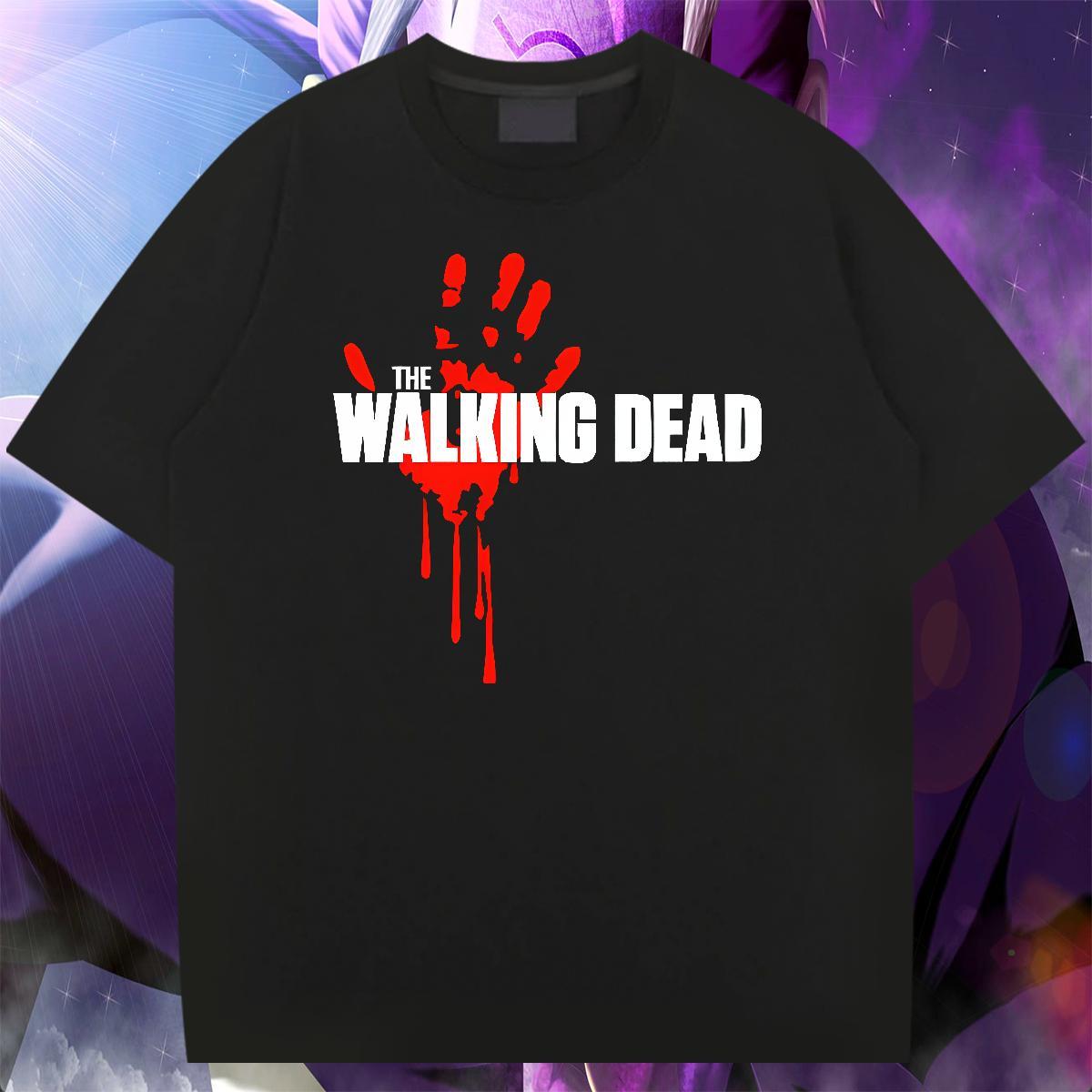 Classic Daily Outfit Couples T Shirts scary Breathable Short Sleeve 230g 100% Cotton T Shirt For Man Soft Floral Print Tops