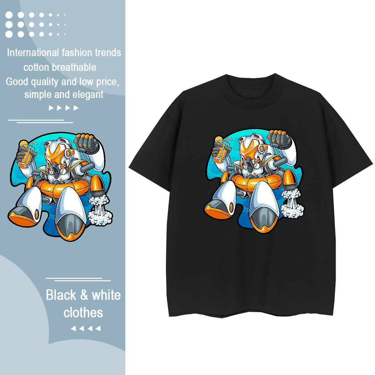 2024 Woman T Shirts Crew Neck 230g Cotton Lady T shirt DIY Anime ET High Street Hip Hop Nice Tees Shirts