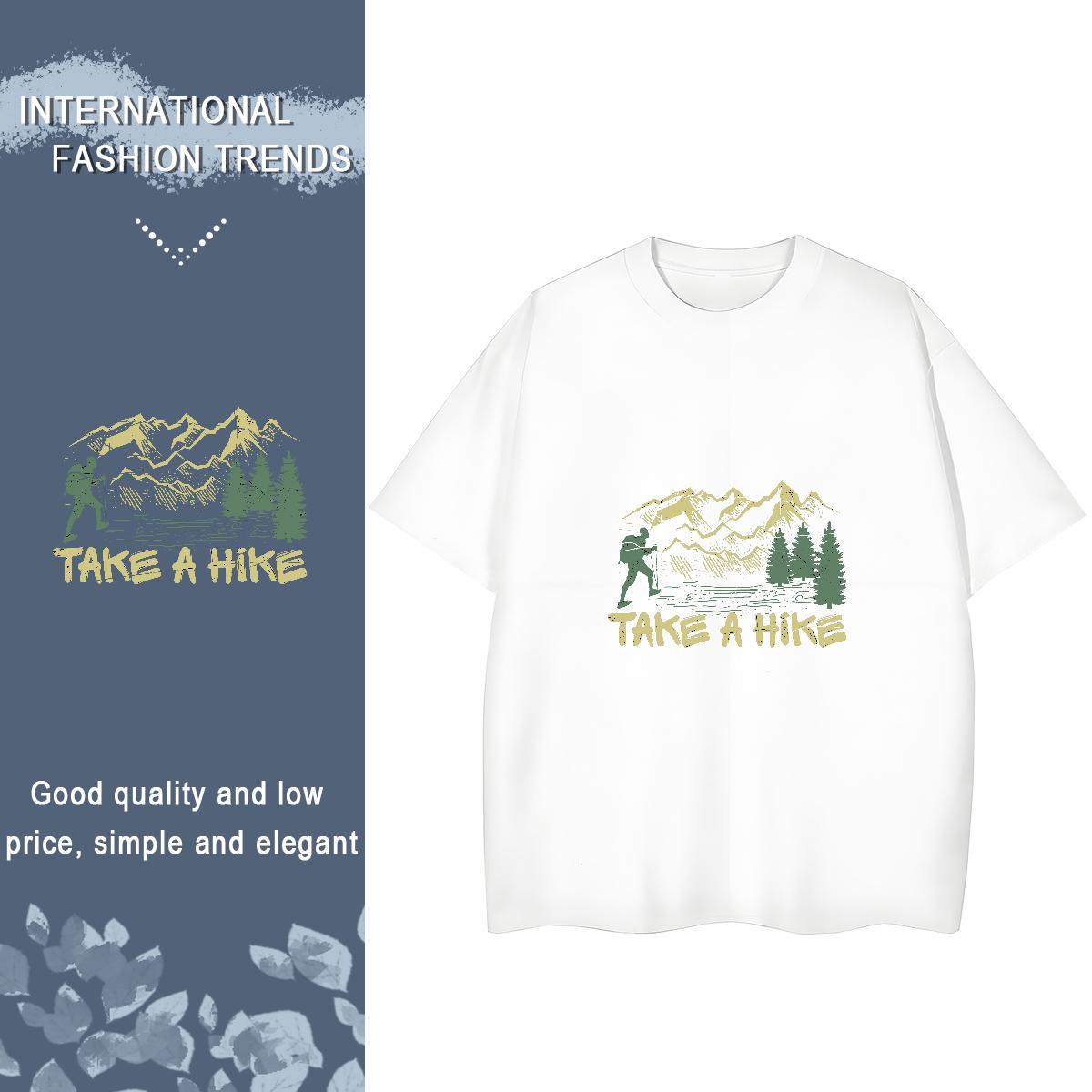 2024 Casual T-Shirts for Women Crew Neck 230g Pure Cotton Tshirt for Man Woman Anime Print tree Summer Casual Wholesale Tees Shirts