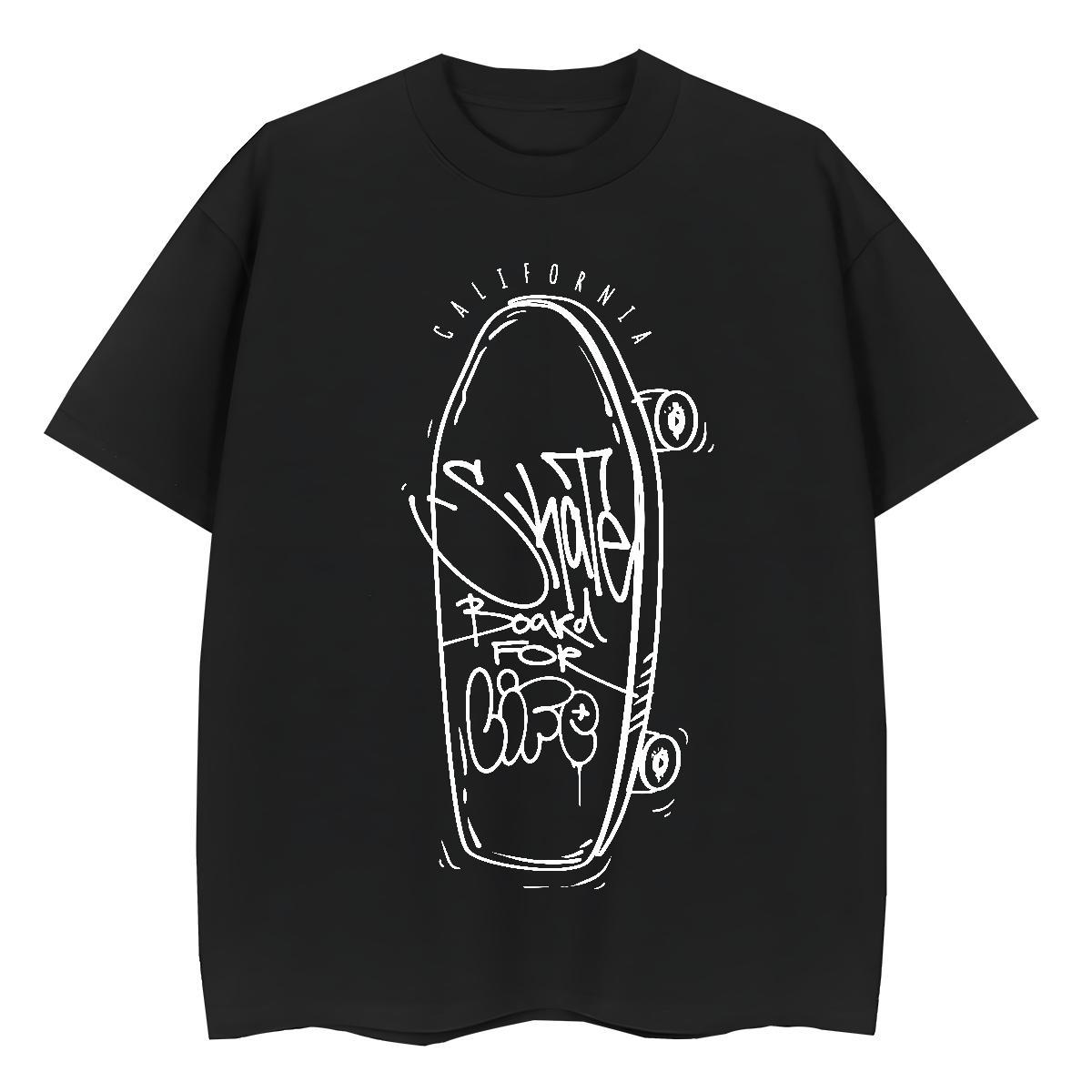 New Arrival Women T Shirts Breathable Crew Neck 230g Pure Cotton Couples T Shirts Cartoon Floral Printing skateboarding Street Wear Soft Tee Shirt