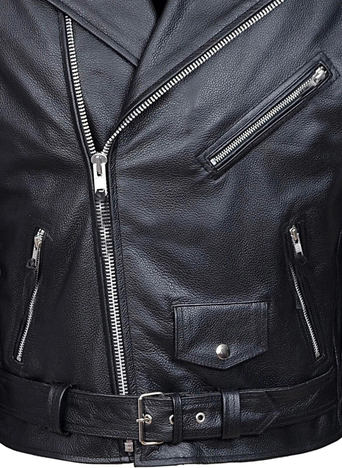 Men PU Leather Jacket Motorcycle Fashion Slim Fit Leather Coat 240822