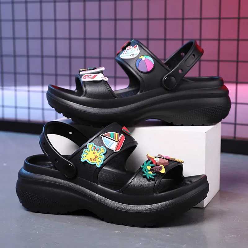 New Arrival Womens Sandals Korean Wedge Platform High Heels Womens Shoes Outdoor Beach Peeping Toes Non slip Sandals T250409