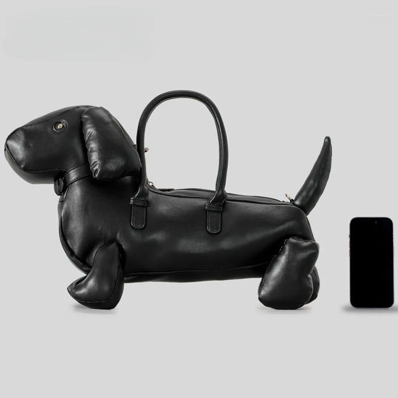 Shoulder Bags Niche Design Handmade Loyal Dog Shape Bag PU Underarm Ins Unisex Creative Retro Handbag