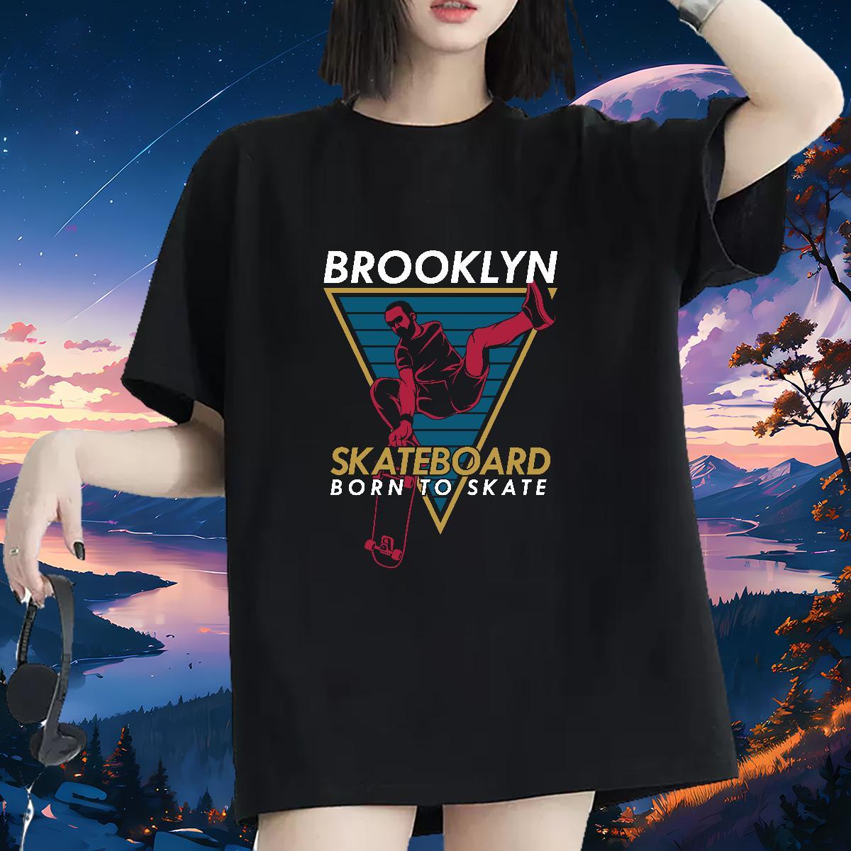 Comfortable Tshirt for Man Woman 100% Cotton 230g painting Summer Casual T Shirt For Woman Breathable Crew Neck Skull Tops Tees