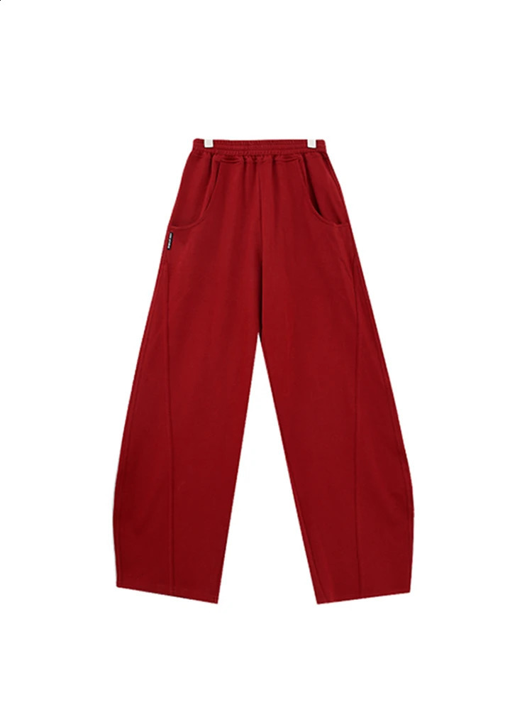 Summer Womens Red Sweatpants Fashion Y2k Trousers Baggy Casual Streetwear Vintage Pants Running Joggers Oversize Sports Pants 240821