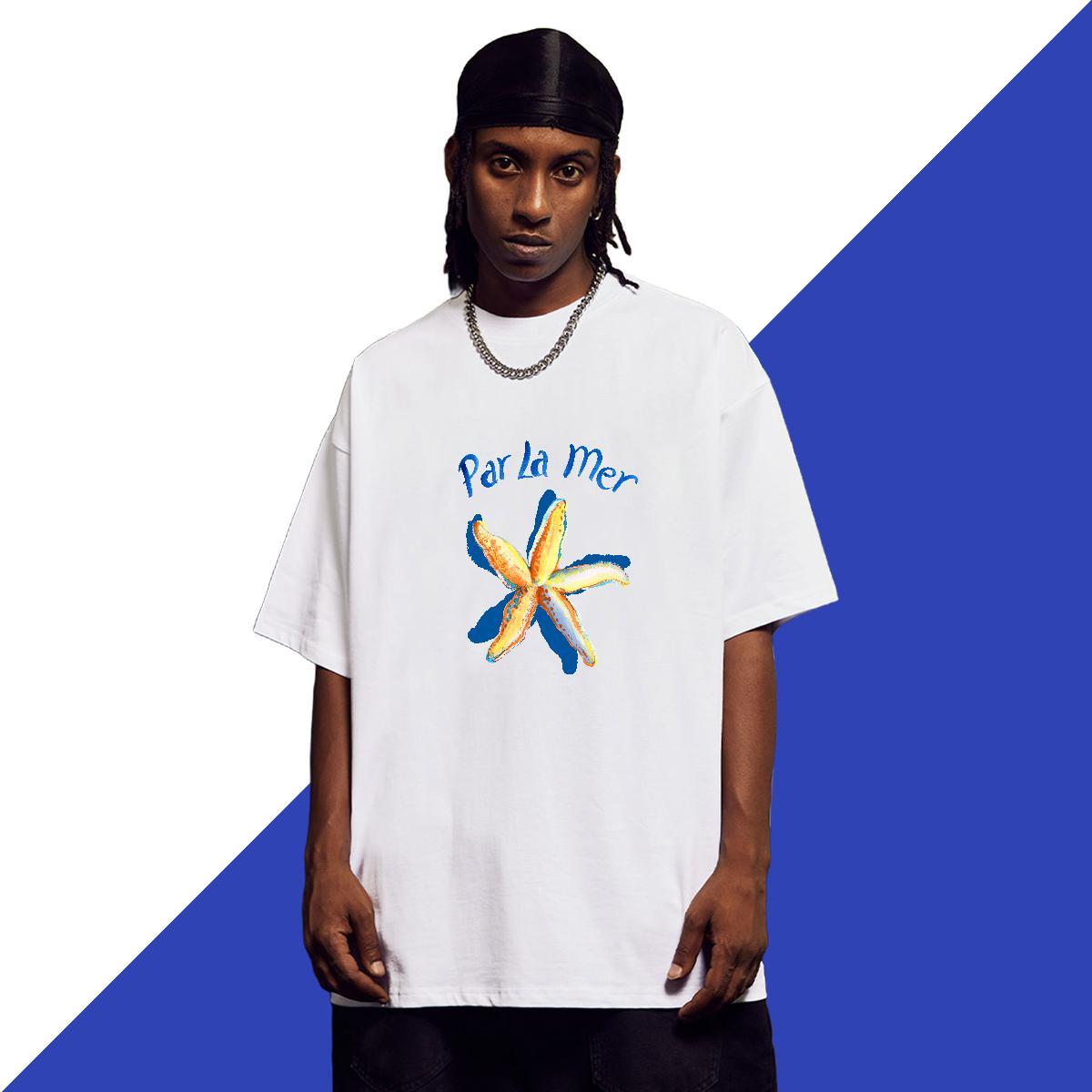 Free Shipping Men Tees Hip Hop Street 230g Pure Cotton Plus Size Cartoon Breathable Soft letter T shirt Classic Casual Tops Tees