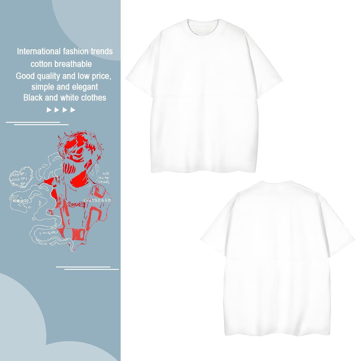 New blood Men Clothes T-Shirt 230g Cotton T-Shirts Oversized Sports Casual Breathable Short Sleeve High Quality Tops Shirt
