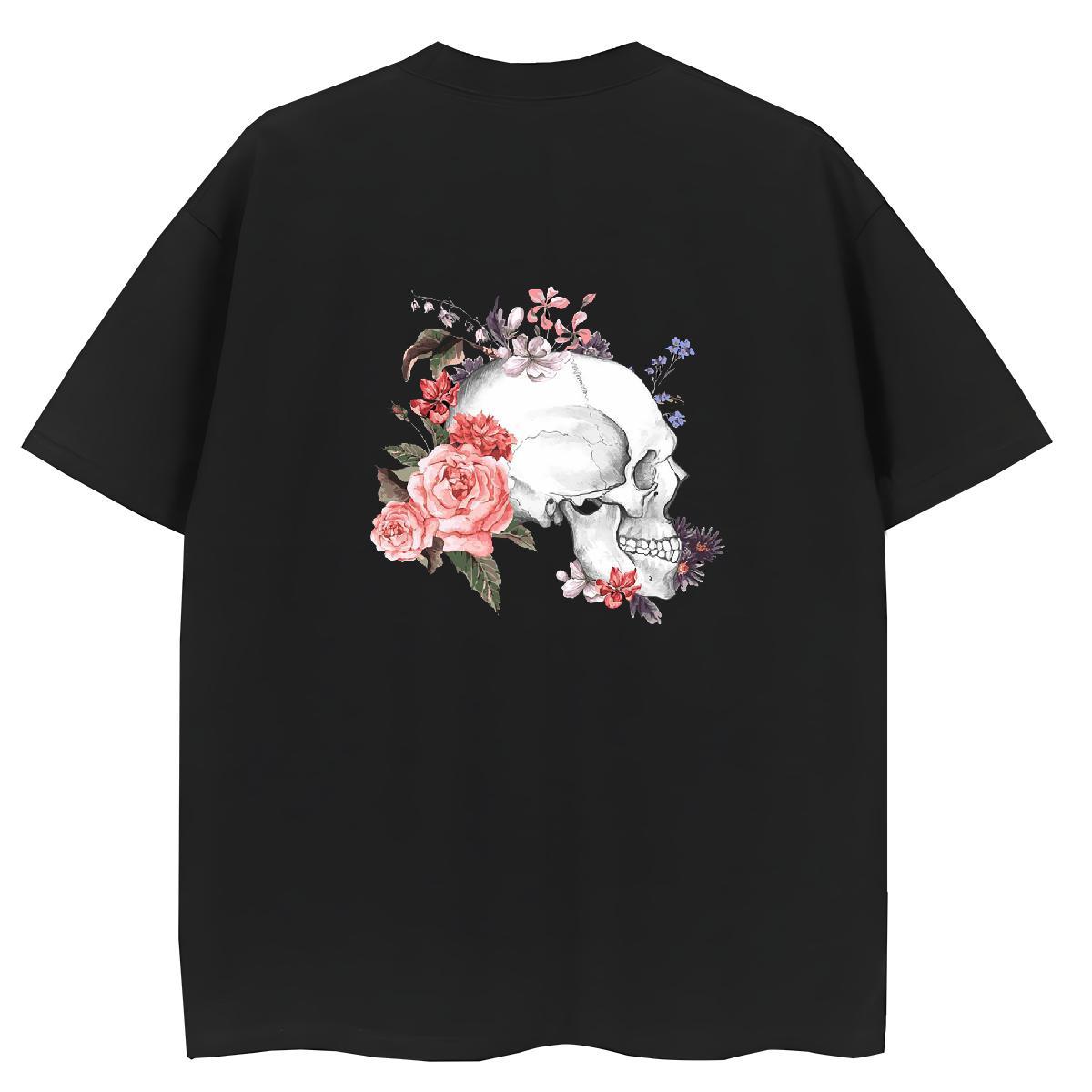 Factory Direct T Shirt For Woman 230g Pure Cotton Short Sleeve O-Neck Casual Beach flower Lady T shirt Popular Anime Oversized Clothes
