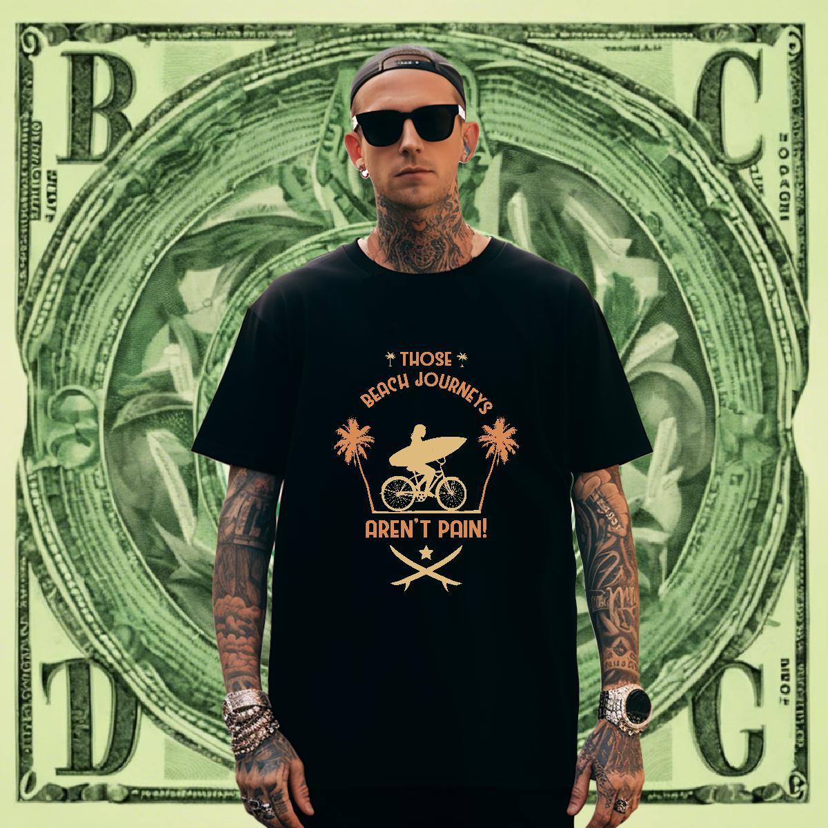 Cool Design Men Tops Tees High Street Hip Hop 100% Cotton 230g Custom Cartoon Short Sleeve O-Neck sea Men T Shirts Fashion Wear