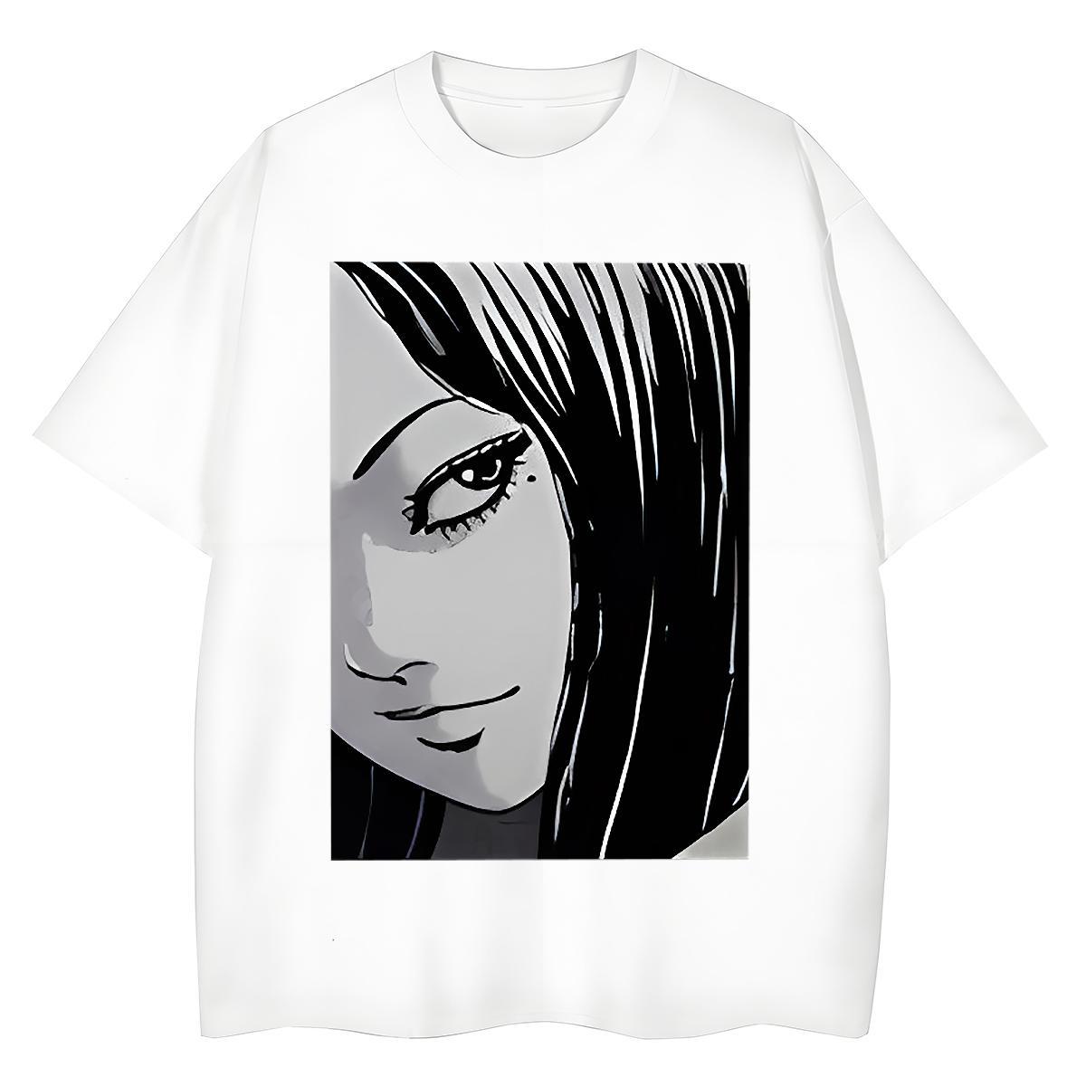 Brand T-Shirts 230g Pure Cotton Crew Neck Sports Street Wear eyes Woman Tshirt Comfortable Black Oversized Top Shirts