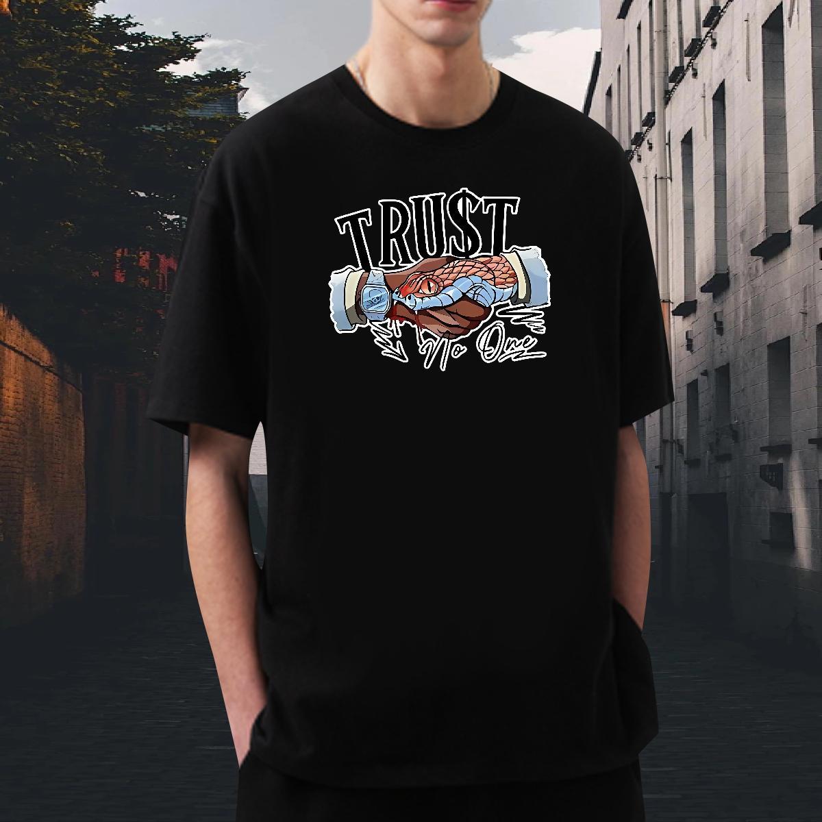 Wholesale Mens Tshirts Casual Beach 230g Pure Cotton DIY Anime Breathable Short Sleeve snake T Shirt For Man Custom Clothes