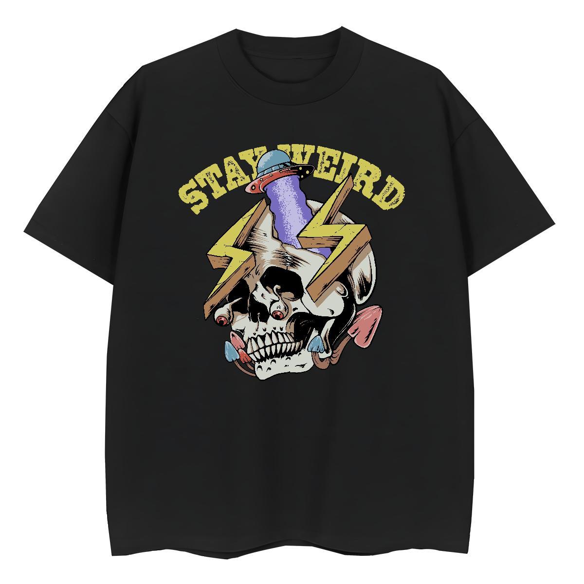 2024 DIY T Shirts Women 230g 100% Cotton Short Sleeve O-Neck Outdoor skull Woman Tshirt Designer Cartoon Anime Clothes Shirt