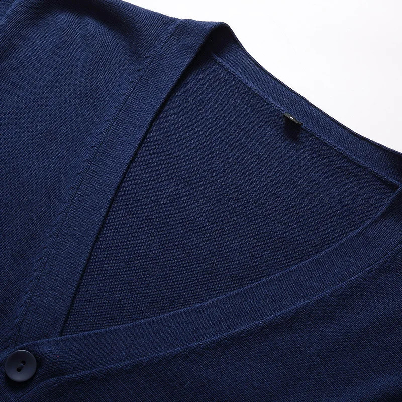 MRMT Spring and Autumn Mens Jacket Sweater cardigan cotton Vneck mens thin knit sweater 240821