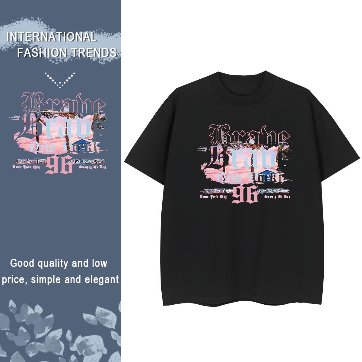 Fashion Womens T Shirts Short sleeve Soft 230g Cotton Lady T shirt DIY Anime Printed tree Casual Beach High quality Clothes Shirt