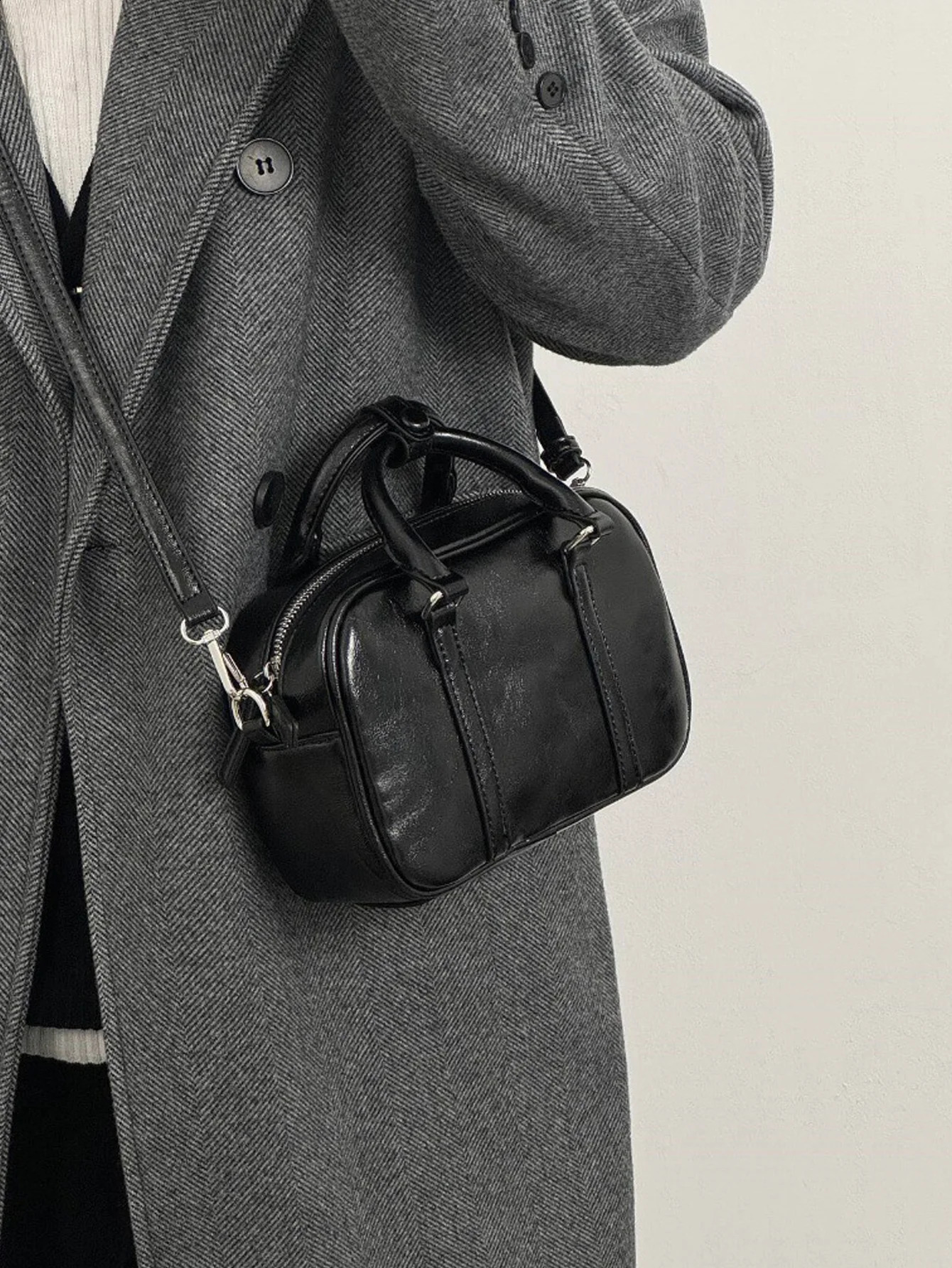 Small n One Shoulder Crossbody Boston Bag for Women 2024 Retro High end Handheld Square 240821