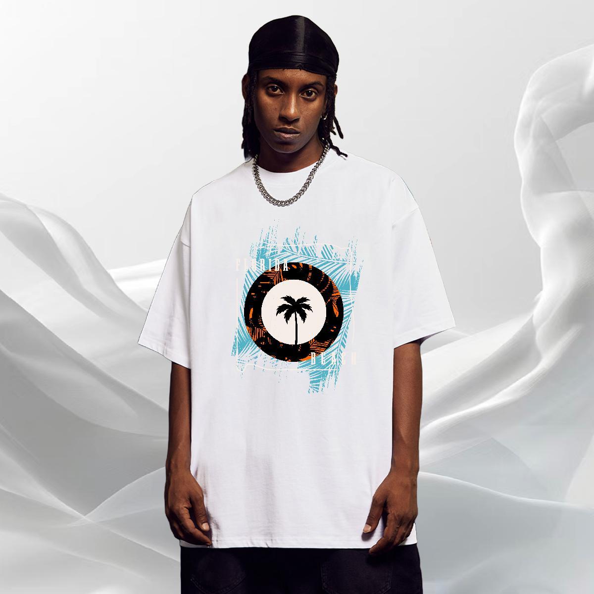 TOP Quality Men Tshirts Hip Hop 100% Cotton 230g Customized Print Crew Neck letter T-Shirts New Arrival Tees