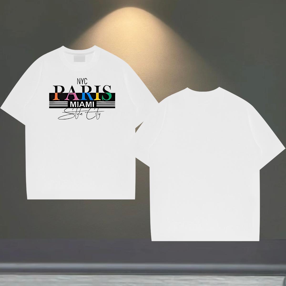 Brand Men Tees Casual 230g 100% Cotton Oversized 4XL Breathable Crew Neck letter T shirt DIY Tee Shirt