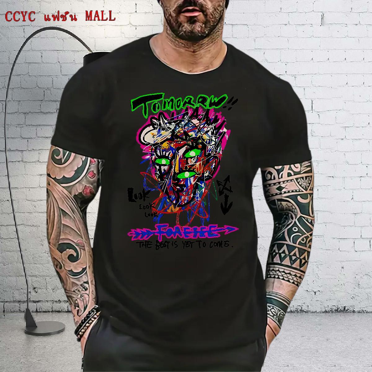 Designer Tshirts 230g Pure Cotton Casual Beach tomorrw Breathable Soft Men T Shirts Popular Custom Printed Top Tees
