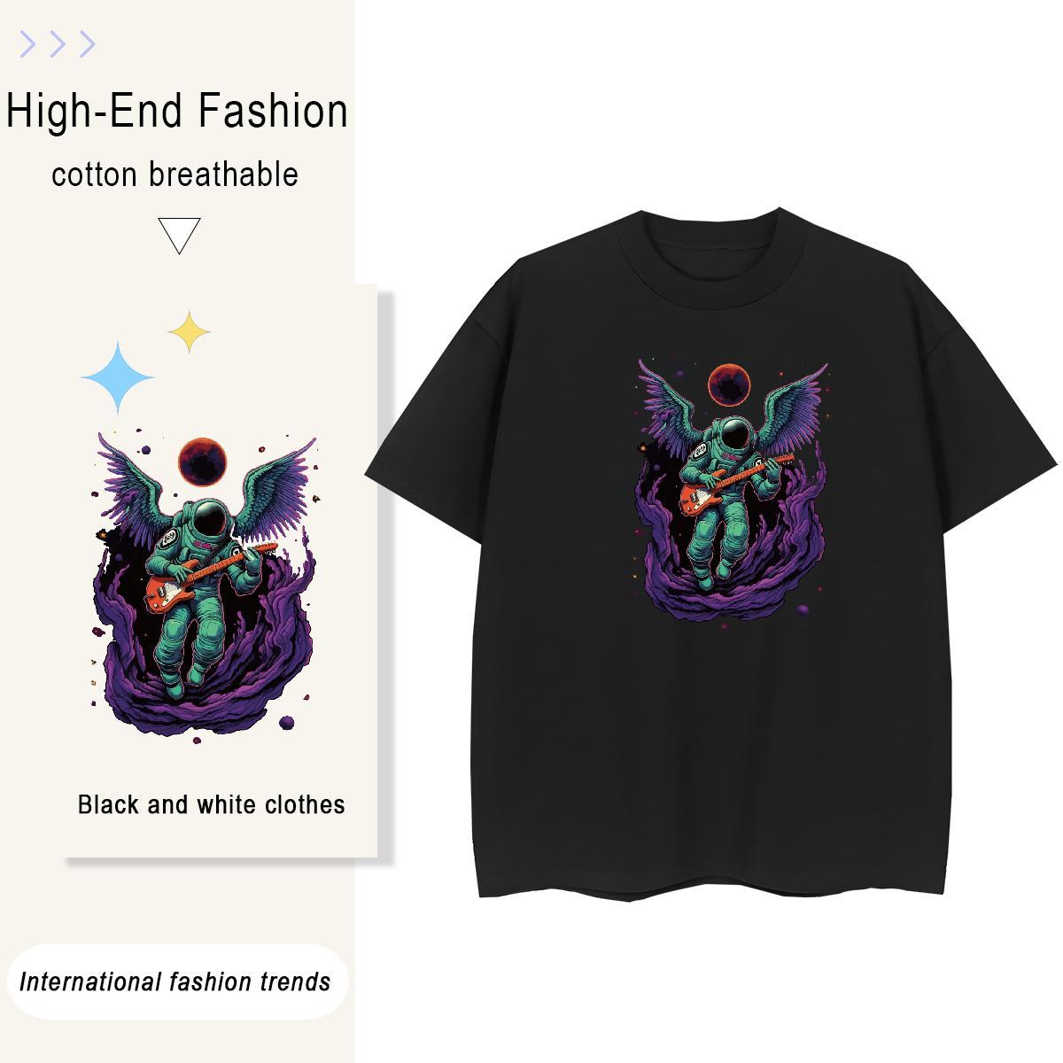 Unisex Tshirt for Man Woman 230g Pure Cotton universe Hip Hop T-Shirts for Women Crew Neck Plus Size Cartoon Clothes